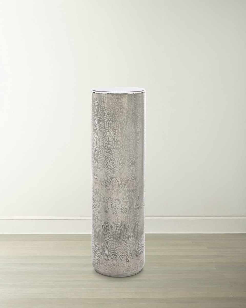 Silver Serpent Lighted Pedestal